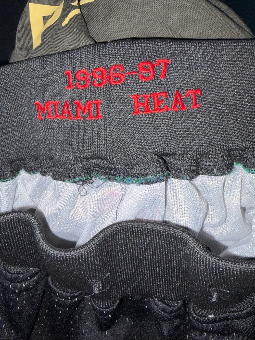 Just Don NBA Miami Heat 1996-97 Stitched Black Basketball Shorts